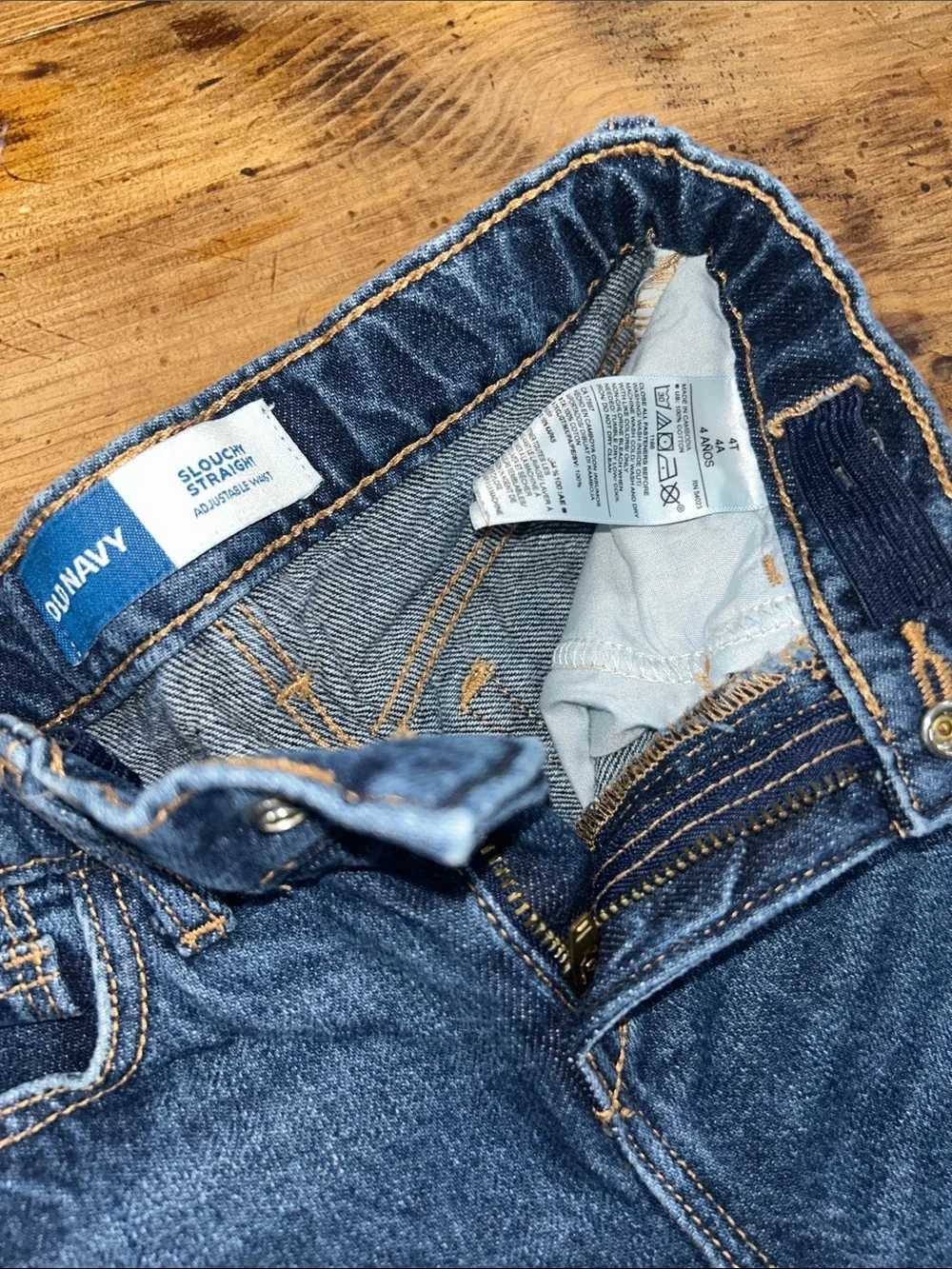 4T Toddler Boys’ Old Navy Slouchy Straight Denim Blue Jeans